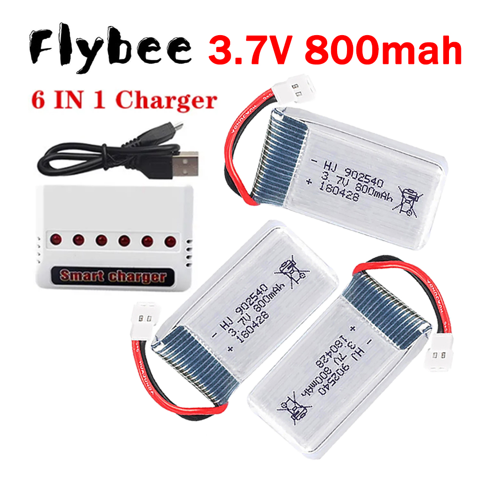 Drone Battery Charger - MEW 800mAh 3.7V Lipo Batterij +