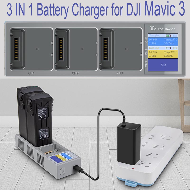 Drone Battery Parallel Board - 3 In 1 Batterijlader Voor Dji