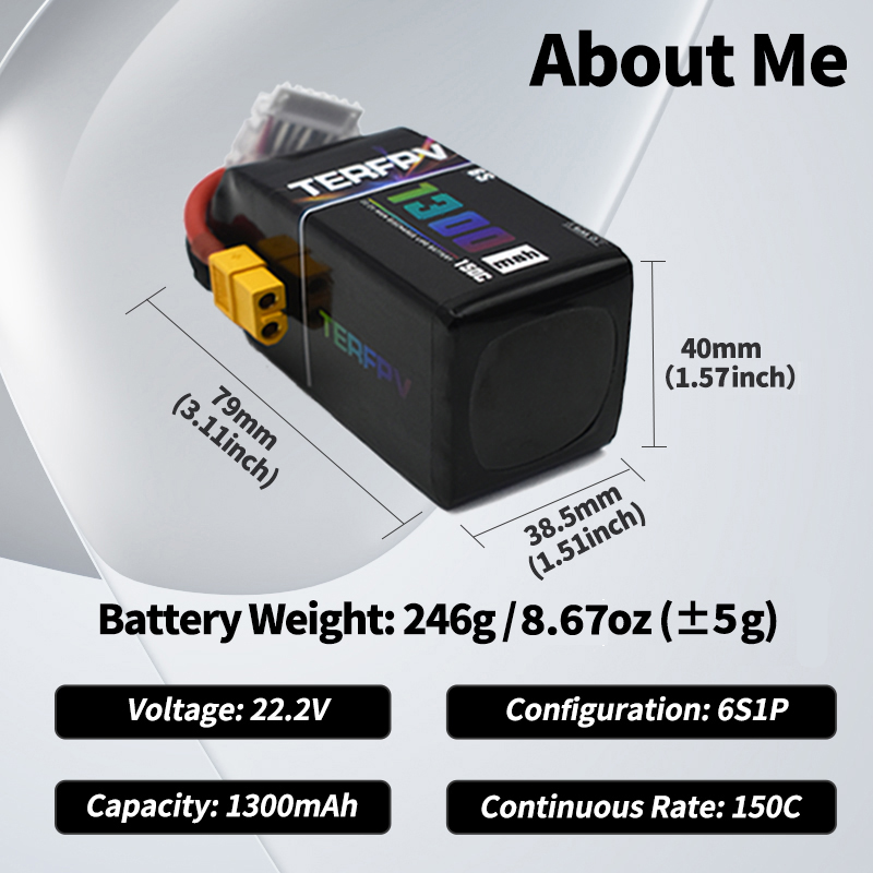 TERFPV Lipo Batterij 6S 22.2V  - Drone Battery 6S recensie en prijs