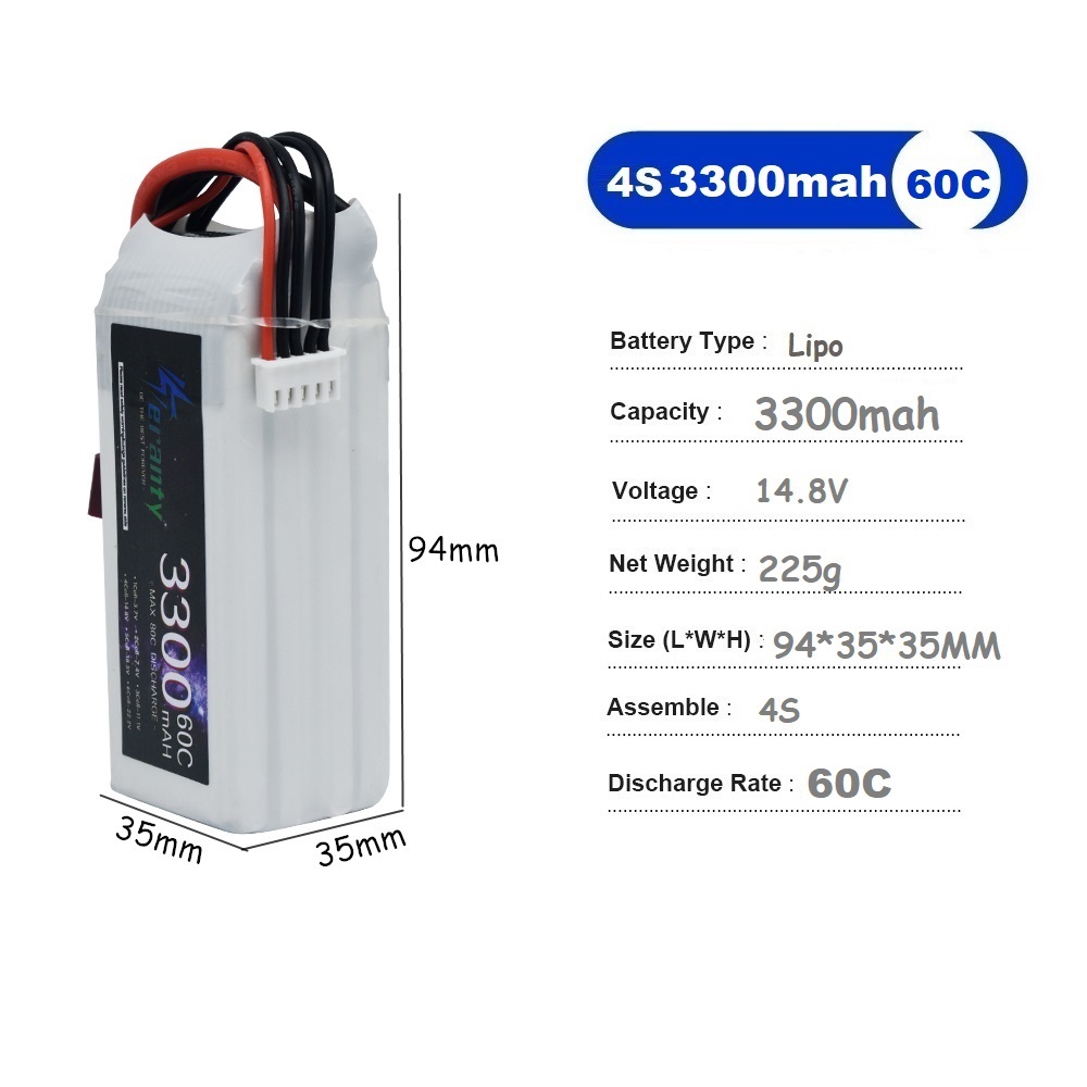 Lipo Oplaadbare Batterij 4S 33 - Drone Battery 4S recensie en prijs