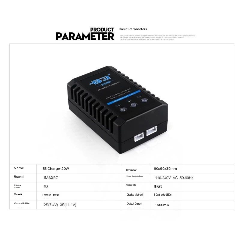 B3 20W eenvoudige gebalanceerd - Drone Battery 3S recensie en prijs