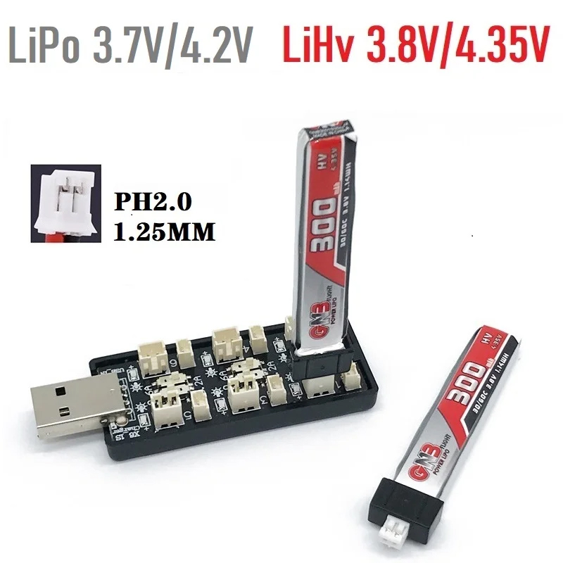 6CH USB 1S LiPo/LiHv 3.7 V/4.2 - Drone Battery Balance Charger recensie en prijs